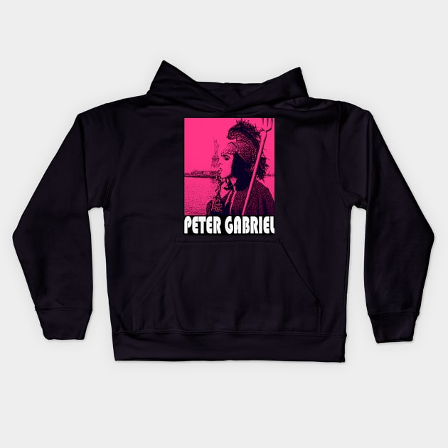 Vintage Pen Sketch-Peter Gabriel Kids Hoodie by Mysimplicity.art